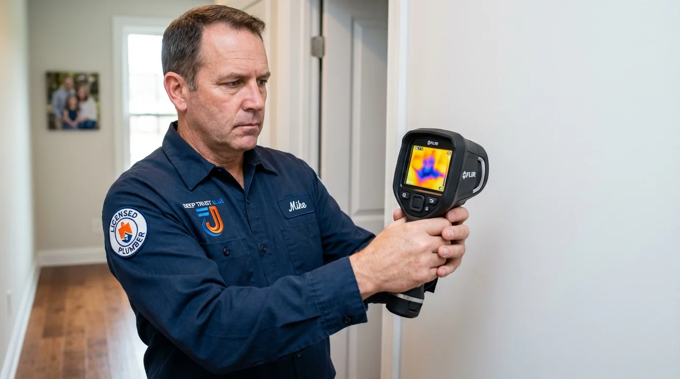 Thermal imaging leak detection by Johns Plumbing LLC in West Rutland